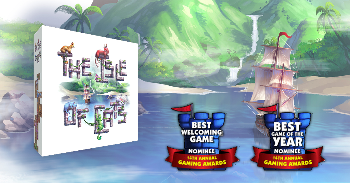 The Isle of Cats has been nominated for the Dice Tower gaming awards
